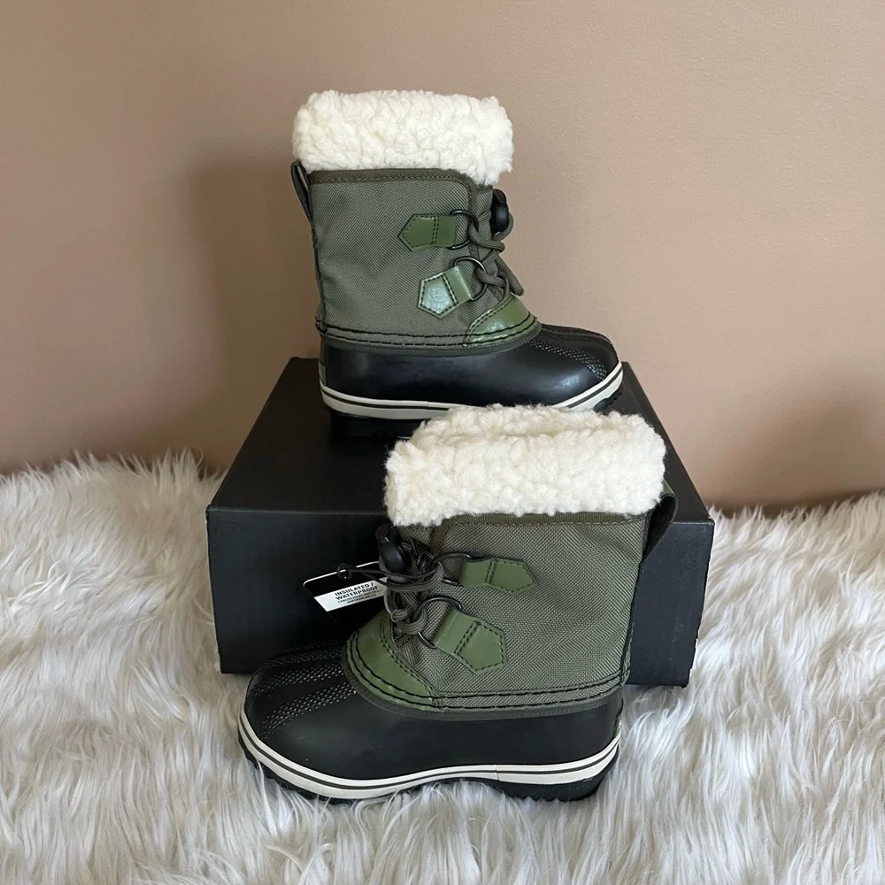 {Sorel} Youth Yoot PAC Nylon Boot In Hiker Green - Little Kids 8 - NWT